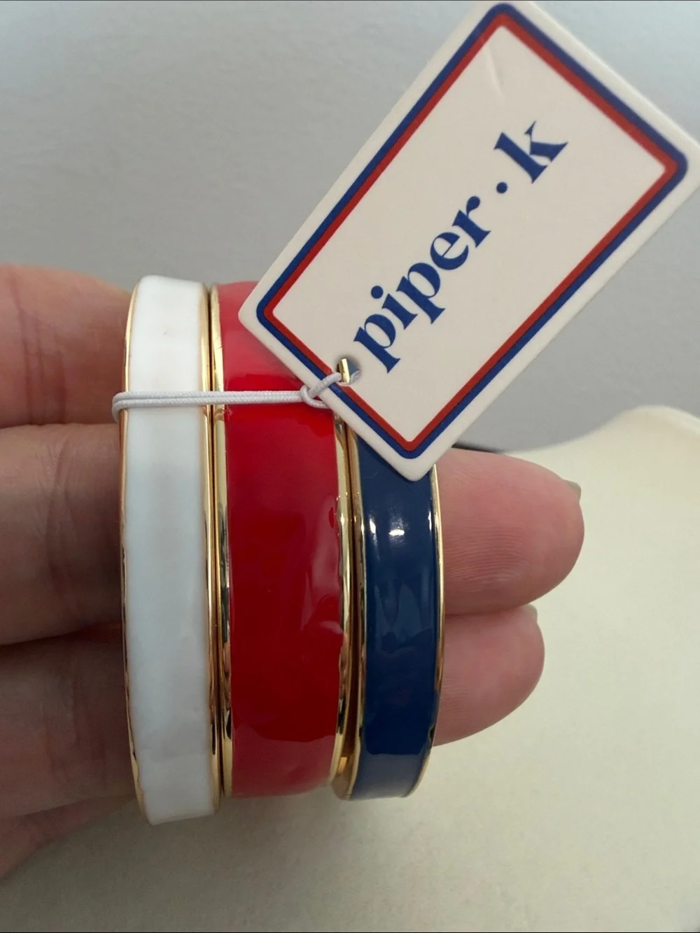 Piper K | 🇺🇸 Red, White & Blue Bangle Bracelet Set ♥️🤍💙